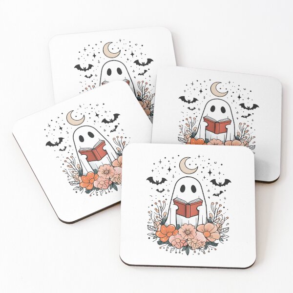 Item preview, Reading Ghost – Spooky Book Lover Print designed and sold by GoxyVision.