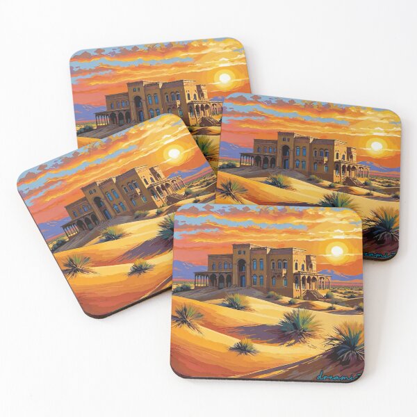 Item preview, Desert Sunset – Surreal Mansion in the Sands designed and sold by DreamistStore.