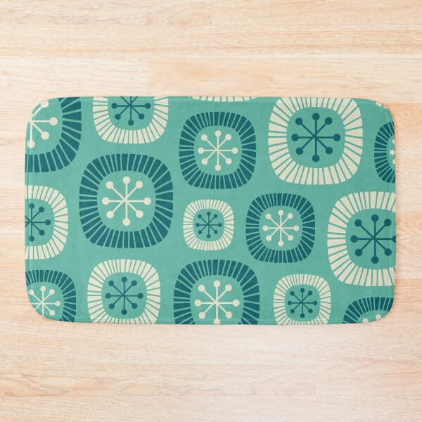 Item preview, Mid Century Modern Starburst Pattern in Mint & Teal Green designed and sold by tonymagnerart.