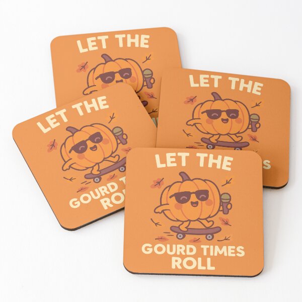 Item preview, Let the Gourd Times Roll – Fun Pumpkin Skateboarding Through Autumn Leaves designed and sold by BloomKind.