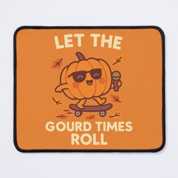 Item preview, Let the Gourd Times Roll – Fun Pumpkin Skateboarding Through Autumn Leaves designed and sold by BloomKind.