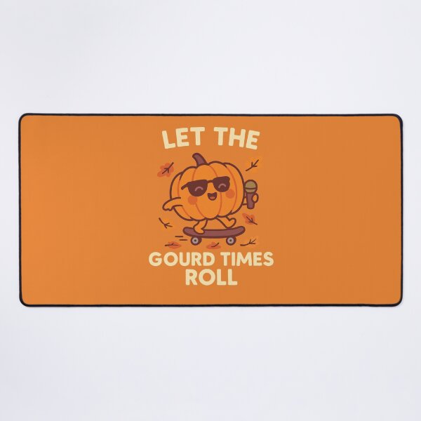 Item preview, Let the Gourd Times Roll – Fun Pumpkin Skateboarding Through Autumn Leaves designed and sold by BloomKind.
