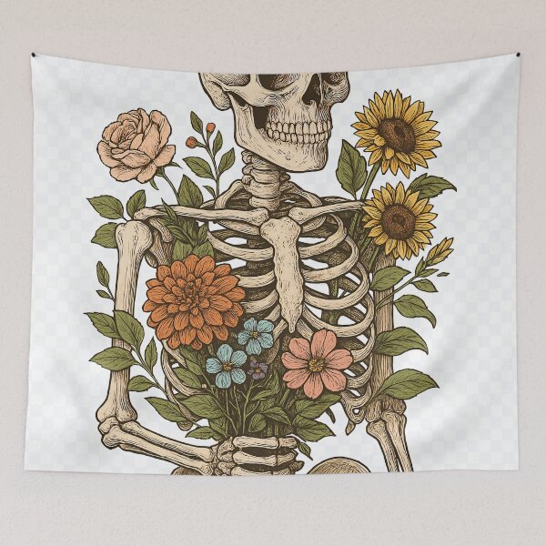 Item preview, Skeleton Blooming Ribs Artwork designed and sold by opulantorbit.