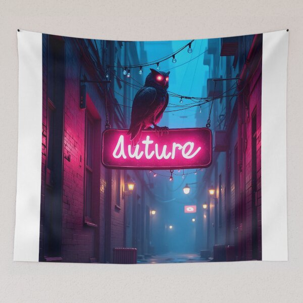 Item preview, Neon Owl of the Future designed and sold by oanaunciuleanu.