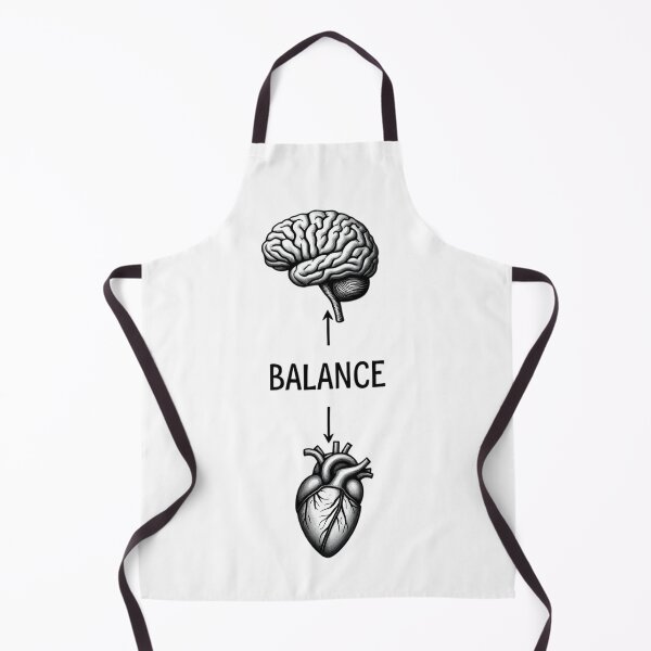 Item preview, Brain and Heart Balance – Black & White Minimalist Poster designed and sold by swang22.