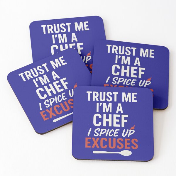 Item preview, Funny Chef Quote | “Trust Me I’m a Chef, I Spice Up Excuses” | Sarcastic Gift designed and sold by -TRAZZA-.