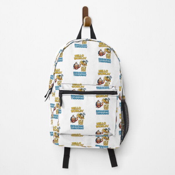 Item preview, Funny Cartoon Characters Breaking Through – Hello World Comic Design designed and sold by Sitred123.