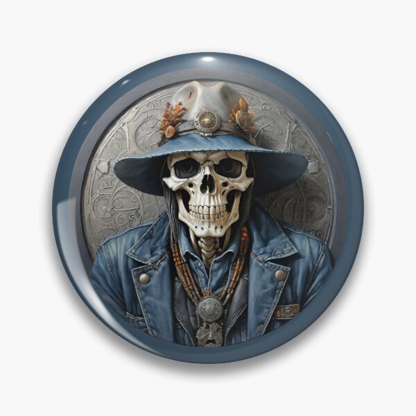 Item preview, Skull with jeans and hat with frame blue 3D designed and sold by IHImage.