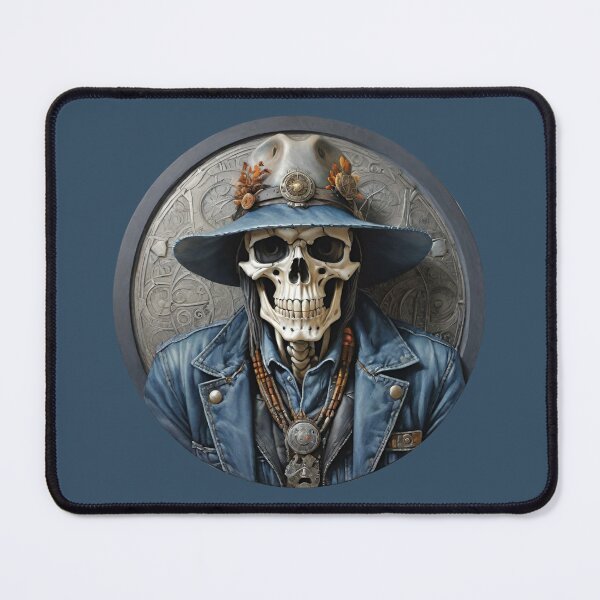 Item preview, Skull with jeans and hat with frame blue 3D designed and sold by IHImage.