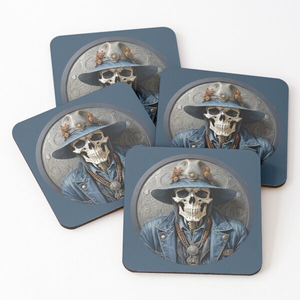 Item preview, Skull with jeans and hat with frame blue 3D designed and sold by IHImage.