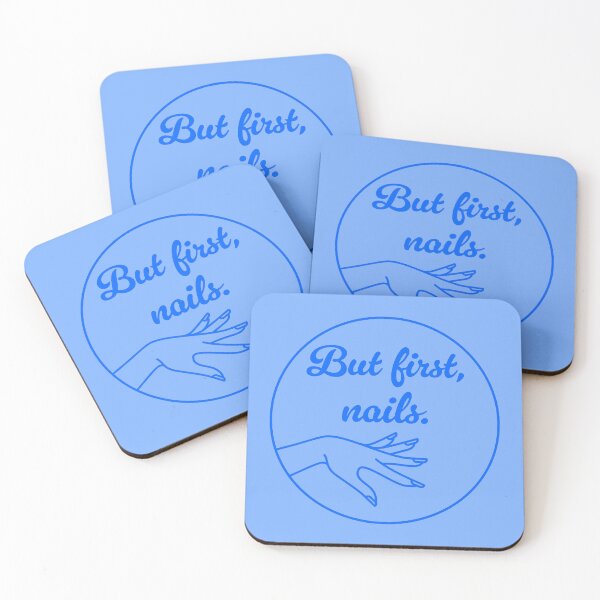 Item preview, But First, Nails - Cornflower designed and sold by sillyjess.