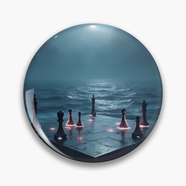 Item preview, Lunar Chessboard on the Ocean Abyss designed and sold by oanaunciuleanu.