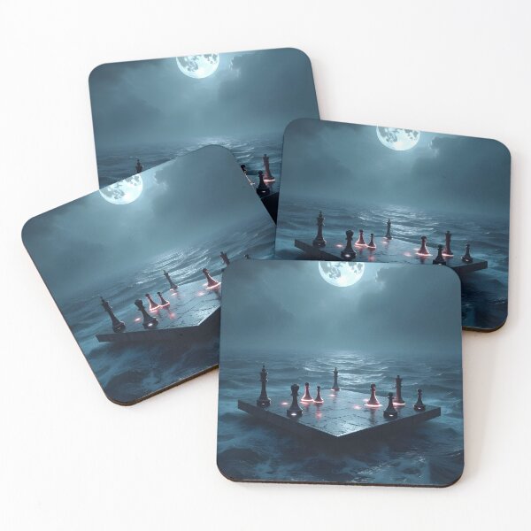 Item preview, Lunar Chessboard on the Ocean Abyss designed and sold by oanaunciuleanu.
