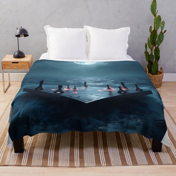Item preview, Lunar Chessboard on the Ocean Abyss designed and sold by oanaunciuleanu.