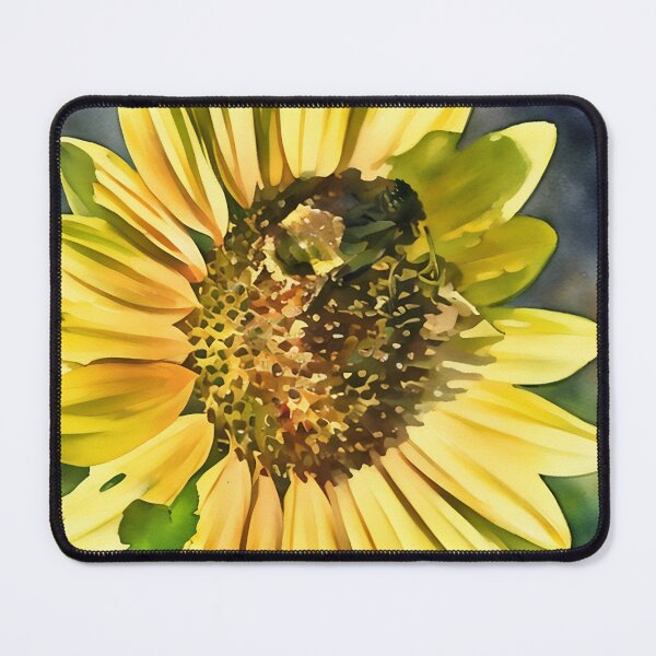 Item preview, Watercolor Sunflower bee in spring designed and sold by RobynPeters1836.