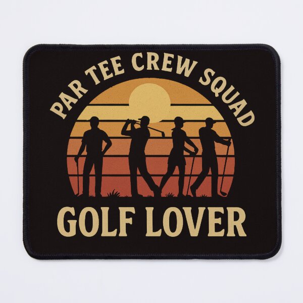 Item preview, Par Tee Crew Squad – Retro Golf Lover Sunset Design designed and sold by FrameFlow.