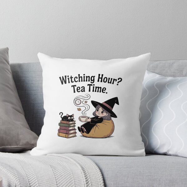 Item preview, Cozy Tea Witch Reading — Autumn Cottage  designed and sold by MagicWander.