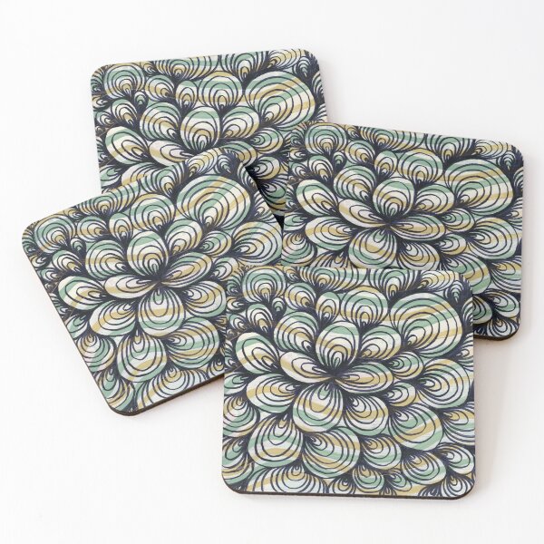 Item preview, Gold and Green Seersucker Spiral Stripes and Paisley designed and sold by domradart.