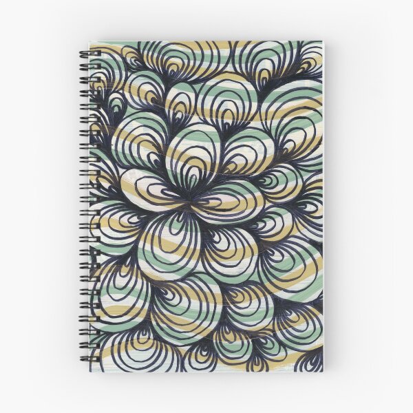 Item preview, Gold and Green Seersucker Spiral Stripes and Paisley designed and sold by domradart.