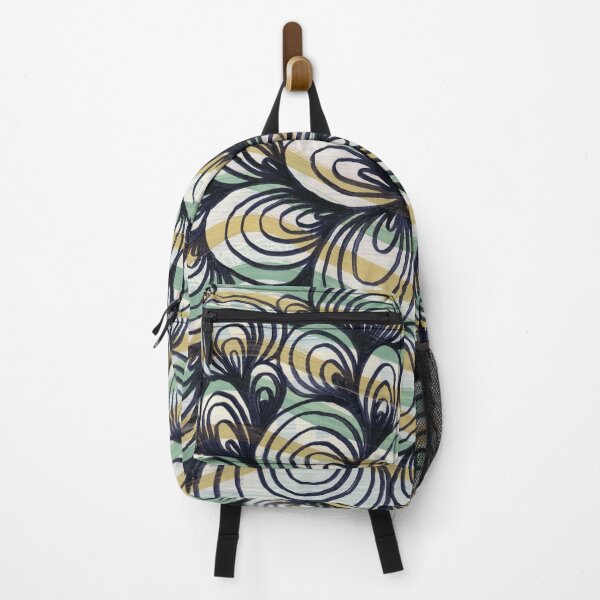 Item preview, Gold and Green Seersucker Spiral Stripes and Paisley designed and sold by domradart.