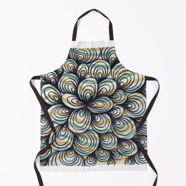 Item preview, Gold and Green Seersucker Spiral Stripes and Paisley designed and sold by domradart.