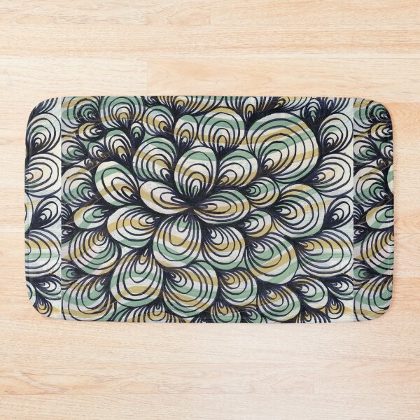 Item preview, Gold and Green Seersucker Spiral Stripes and Paisley designed and sold by domradart.