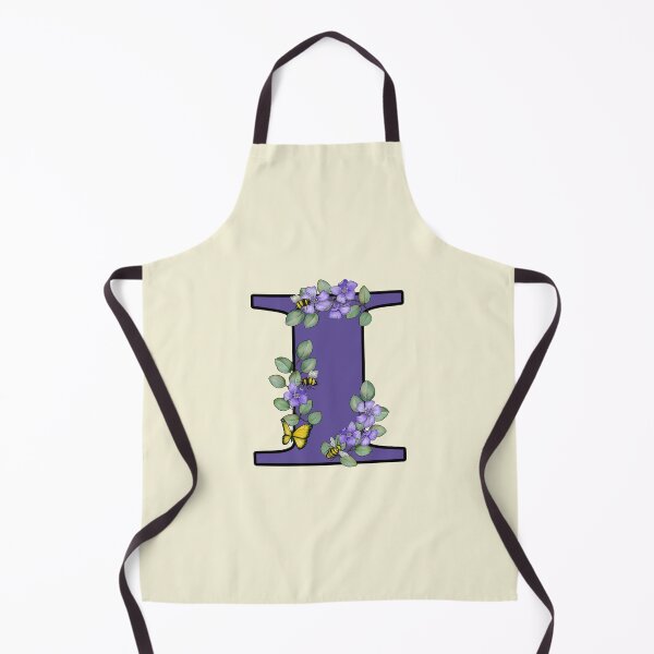 Item preview, Letter I, Decorated Purple Initial, Eucalyptus Leaves, Periwinkles, Bees and Butterfly designed and sold by JoyfulWhimsy.
