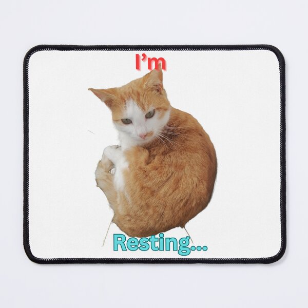 Item preview, I'm Resting - cute ginger cat resting designed and sold by LadyMiloShop.