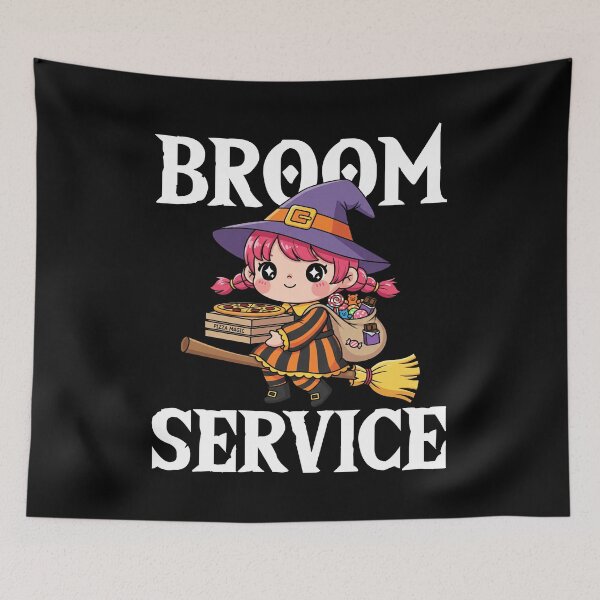 Item preview, BROOM SERVICE - WITCH HALLOWEEN designed and sold by KEF Custom.