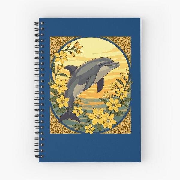 Item preview, Bottlenose dolphin With Yellow Jasmine Flowers designed and sold by taiche.