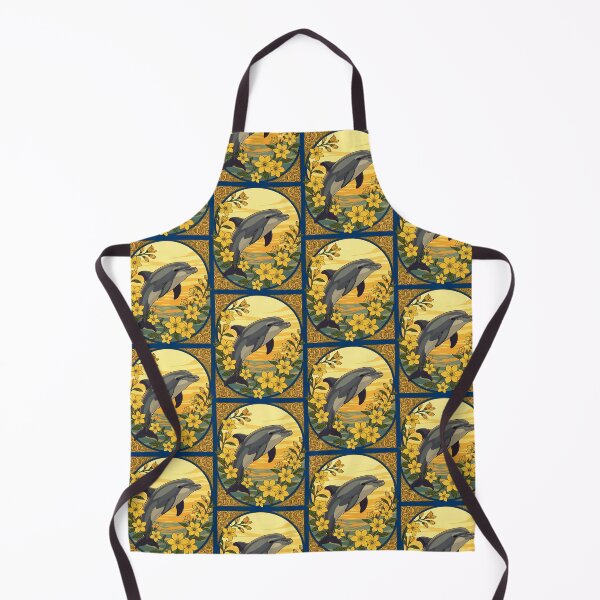 Item preview, Bottlenose dolphin With Yellow Jasmine Flowers designed and sold by taiche.