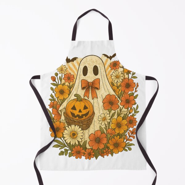 Item preview, Retro floral ghost halloween png｜lace ghost shirts｜halloween retro floral png｜floral halloween png designs｜halloween ghost floral png｜Falls designed and sold by PixelBlooming.