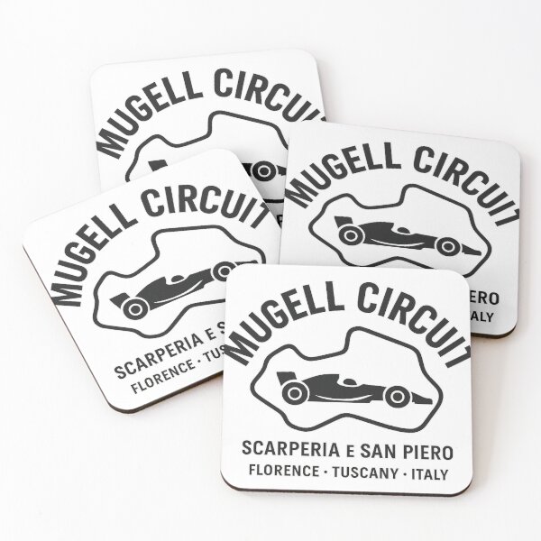 Item preview, Mugello Circuit Outline with Race Car | Florence Tuscany Italy Motorsport F1 Track Design designed and sold by Tidal Arts.