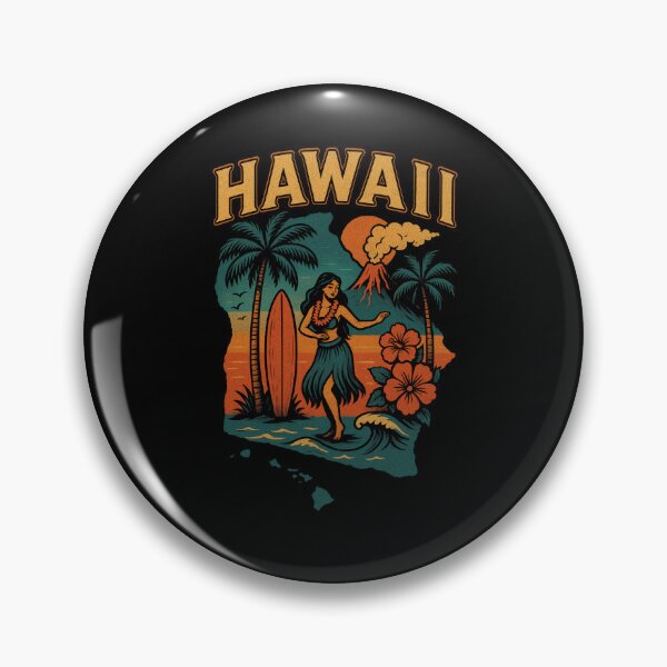 Item preview, Vintage Hawaii Print– Tropical Island Souvenir with Retro Aloha Vibes designed and sold by Thehatinthecat.