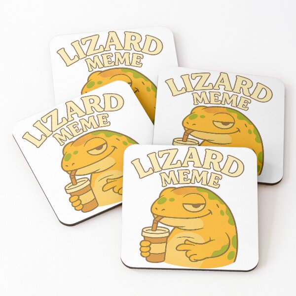 Item preview, Funny Lizard Meme – Chill Gecko Drinking Iced Coffee Cartoon designed and sold by TypoVibeStudio.