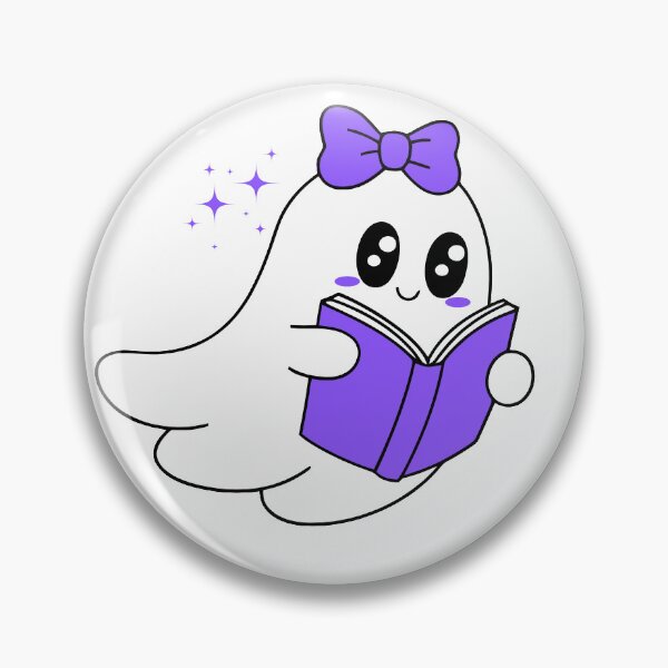 Item preview, Cute Ghost Reading a Book Sticker – Kawaii Spooky Literary Vinyl Decal designed and sold by souldesignsni.