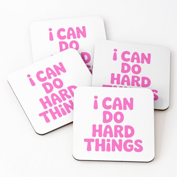 Item preview, I Can Do Hard Things! Pink Girl designed and sold by PMCreative.