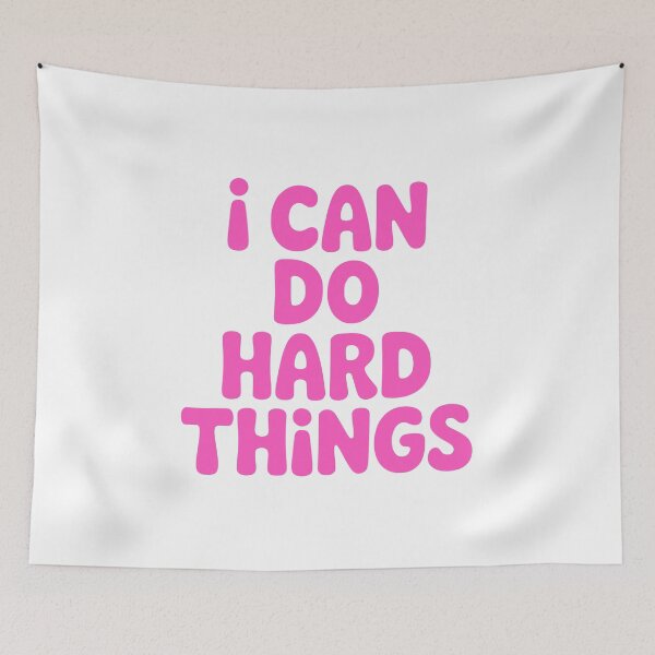 Item preview, I Can Do Hard Things! Pink Girl designed and sold by PMCreative.