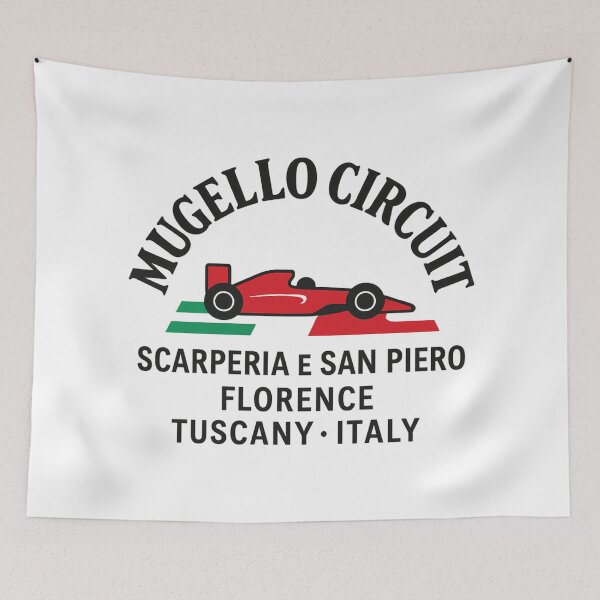 Item preview, Mugello Circuit Red Car with Italian Flag | Florence Tuscany Italy Motorsport F1 Racing Design designed and sold by Tidal Arts.