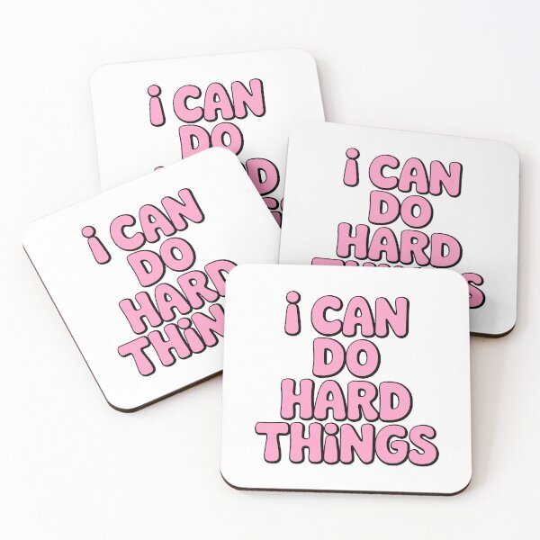 Item preview, I Can Do Hard Things! Pink Girlie designed and sold by PMCreative.