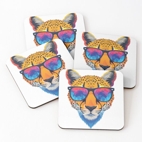 Item preview, Cool Colorful Cheetah in Sunglasses – Pop Art Animal Illustration designed and sold by Wild and Still Studio.