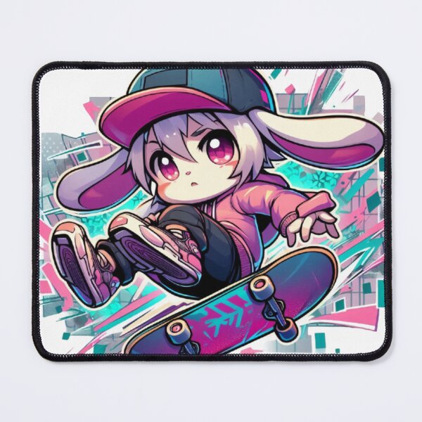 Item preview, Skater Bunny Kickflip – Chibi Street Style Sticker designed and sold by ChibiFusion.