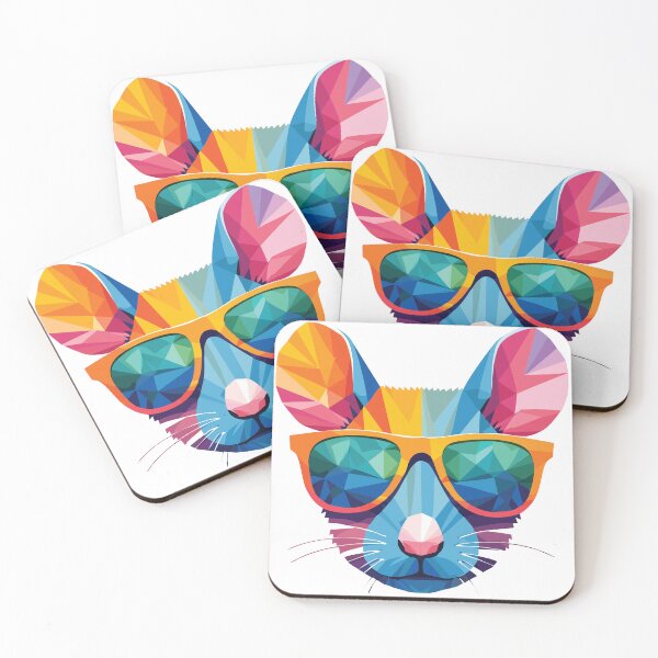 Item preview, Cool Colorful Mouse in Sunglasses – Pop Art Animal Illustration designed and sold by Wild and Still Studio.