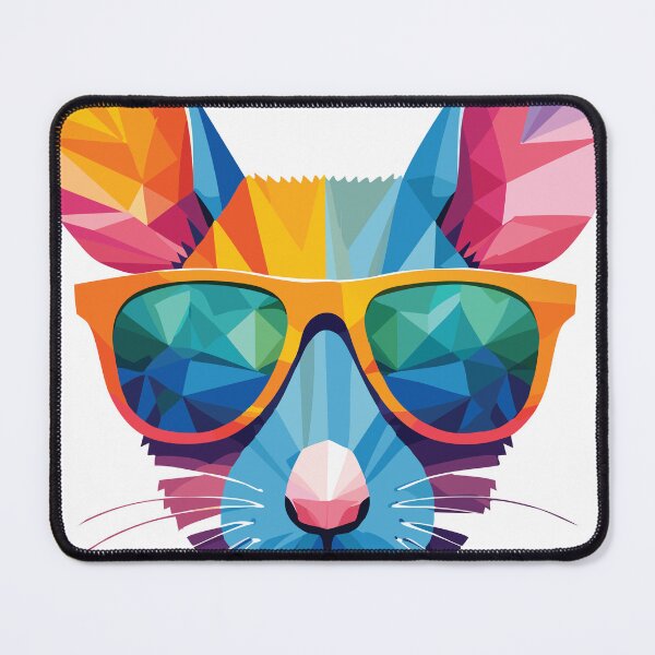 Item preview, Cool Colorful Mouse in Sunglasses – Pop Art Animal Illustration designed and sold by Wild and Still Studio.