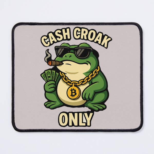 Item preview, Gangsta Frog – Cash Croak Only Meme Design designed and sold by OxiSkor.