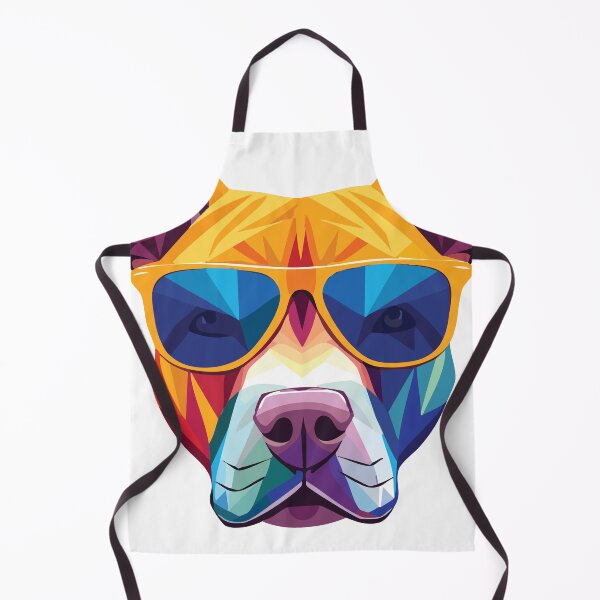 Item preview, Cool Colorful Pitbull in Sunglasses – Pop Art Animal Illustration designed and sold by Wild and Still Studio.