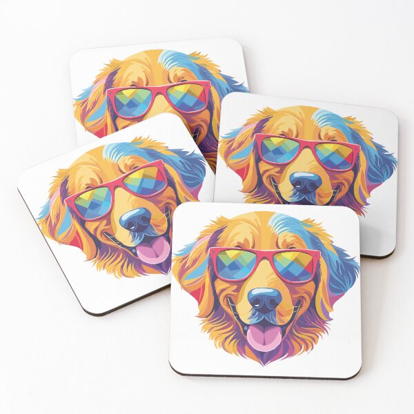 Item preview, Cool Colorful Retriever in Sunglasses – Pop Art Animal Illustration designed and sold by Wild and Still Studio.