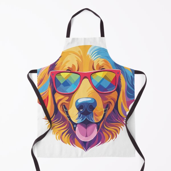 Item preview, Retriever colorido y genial con gafas de sol: ilustración animal de arte pop designed and sold by Wild and Still Studio.