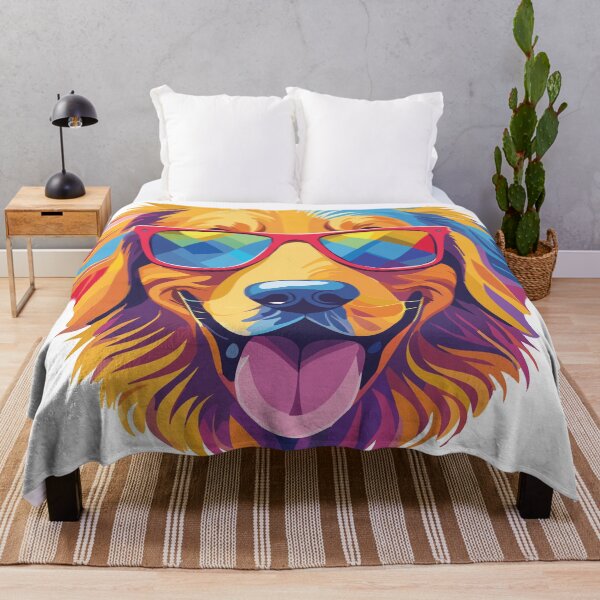 Item preview, Cool Colorful Retriever in Sunglasses – Pop Art Animal Illustration designed and sold by Wild and Still Studio.