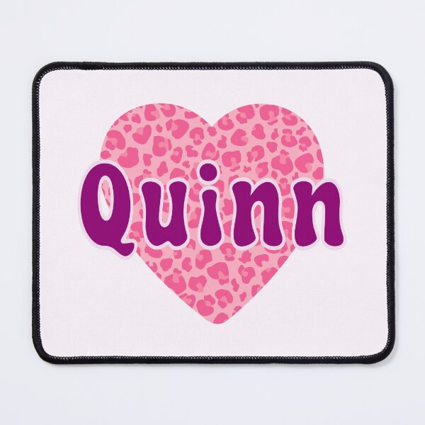 Item preview, Quinn Name Pink Leopard Heart  designed and sold by Jeallan Designs.